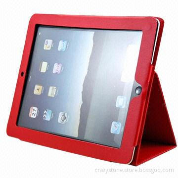 Multi-position foldover leather case for iPad 2/3/4